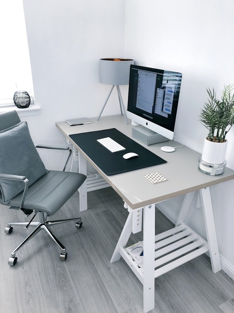 Wall Mounted Floating Fold Out Desk in Studio Apartment