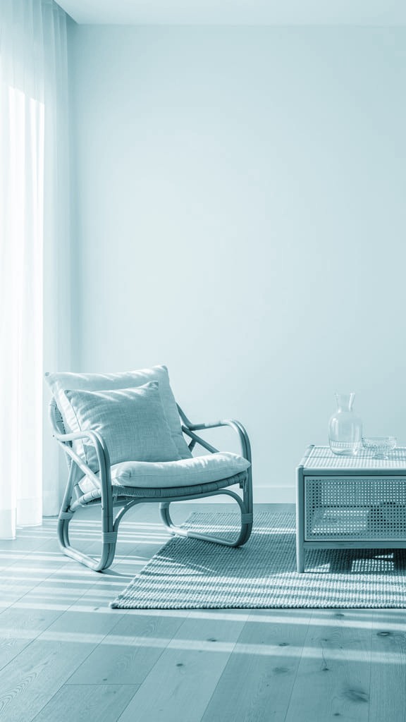 A Neutral Base with Pops of Aqua or Seafoam
