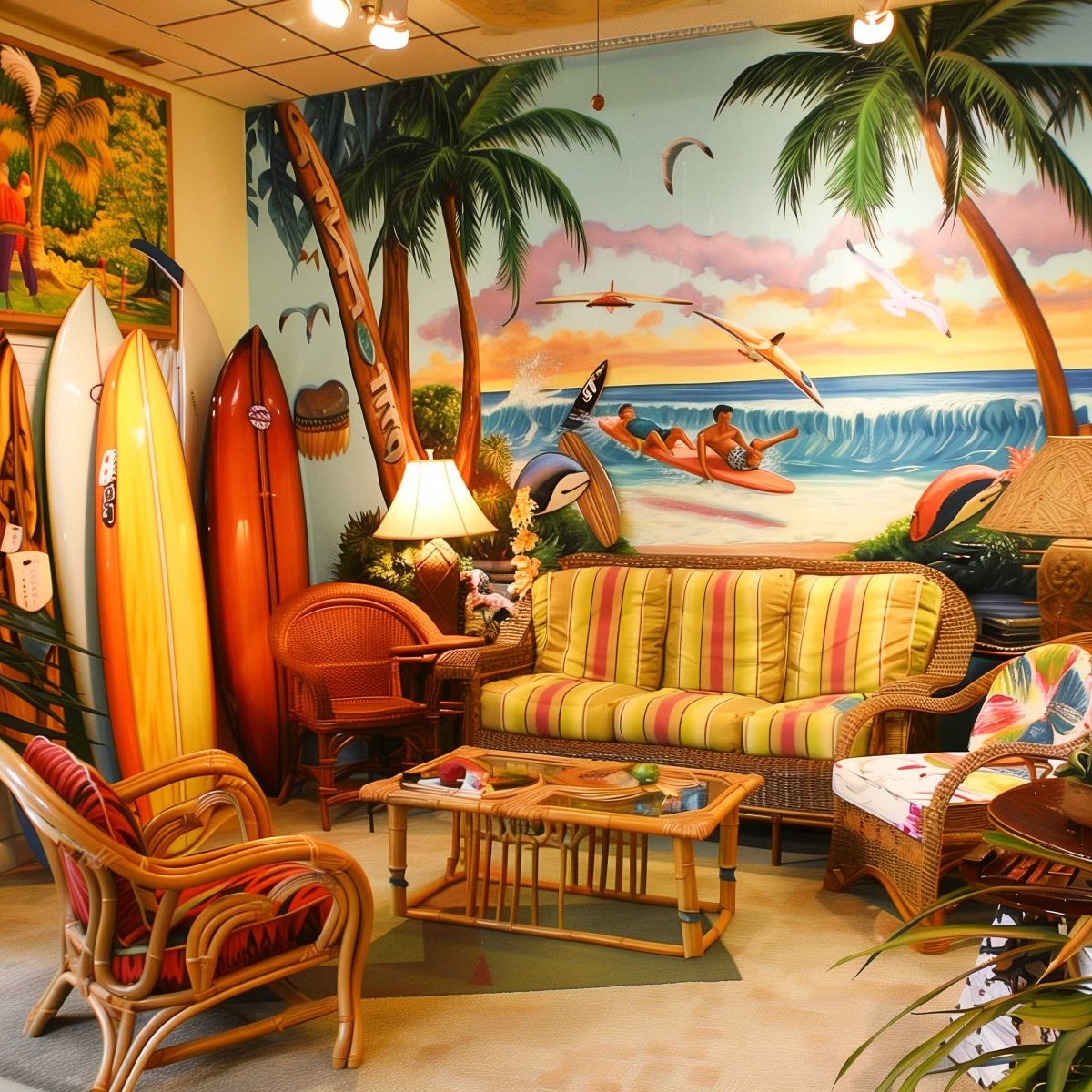 A Woven Beach-Inspired Area Rug