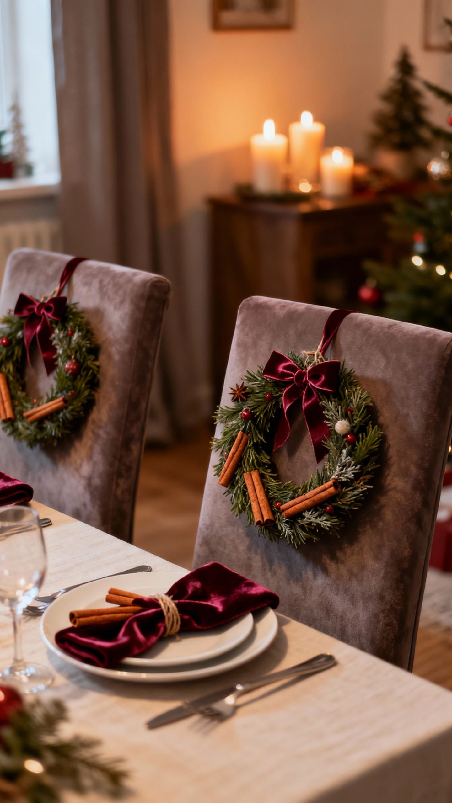 Individual Mini Wreaths as Place Setting Accents