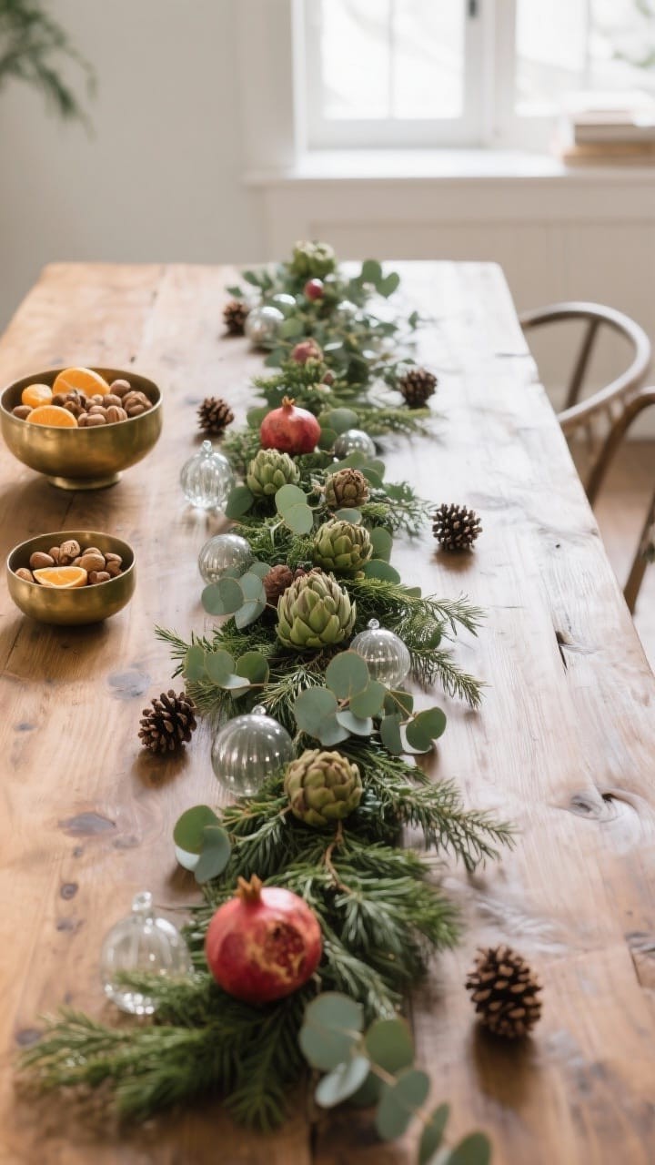 Cloth Napkins Tied with a Sprig of Greenery