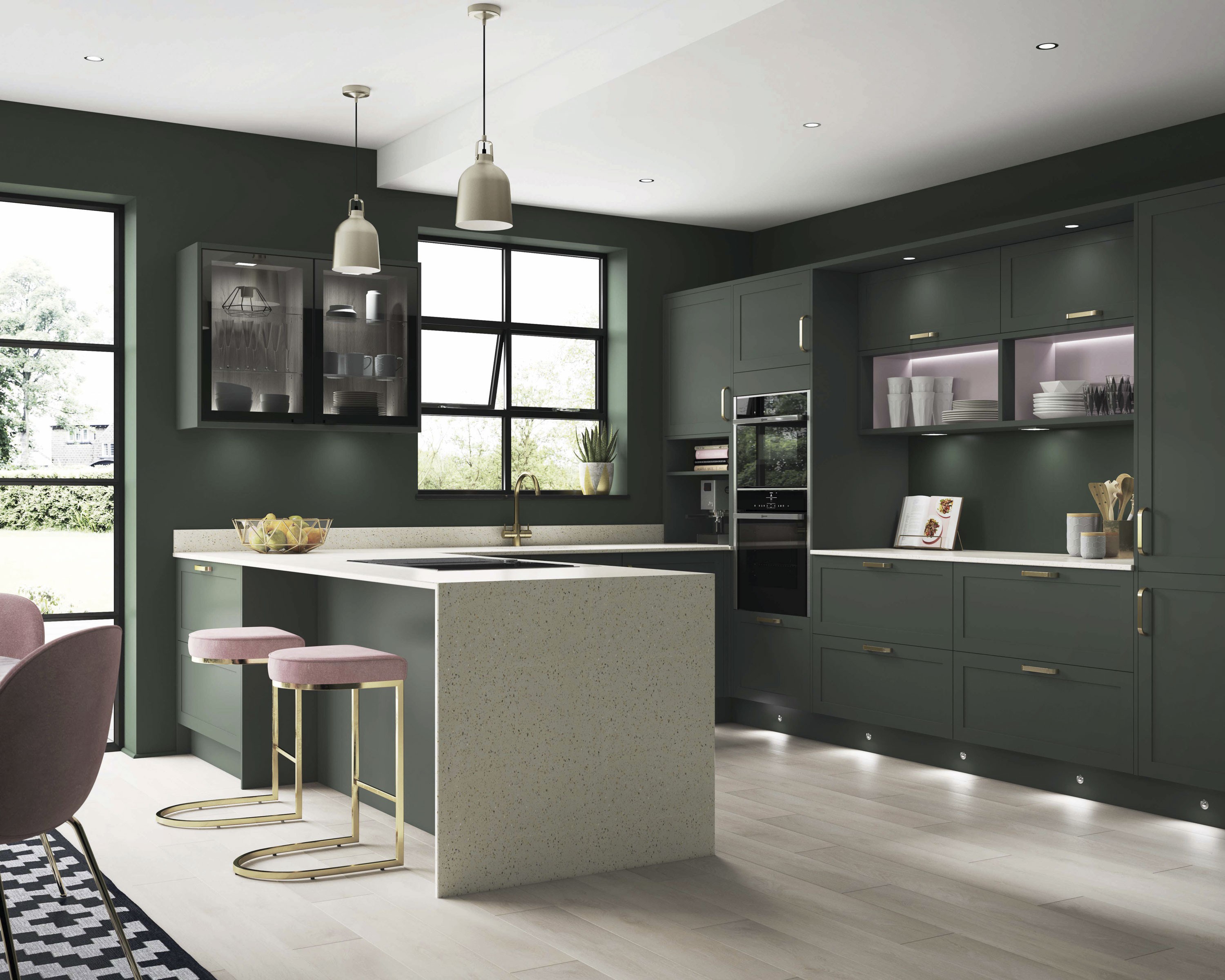 Classic Forest Green Kitchen