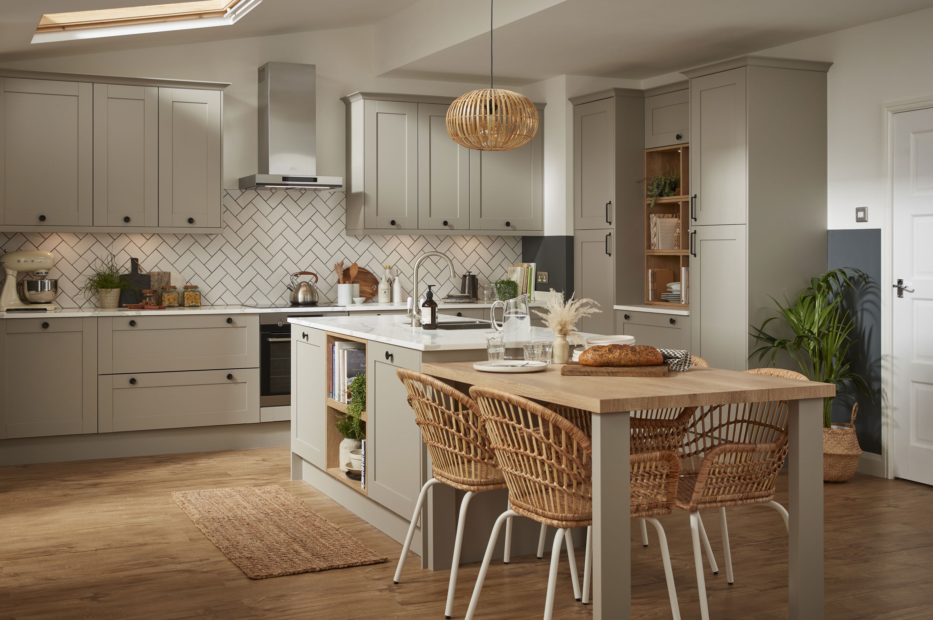 Warm Gray Greige Kitchen Layout