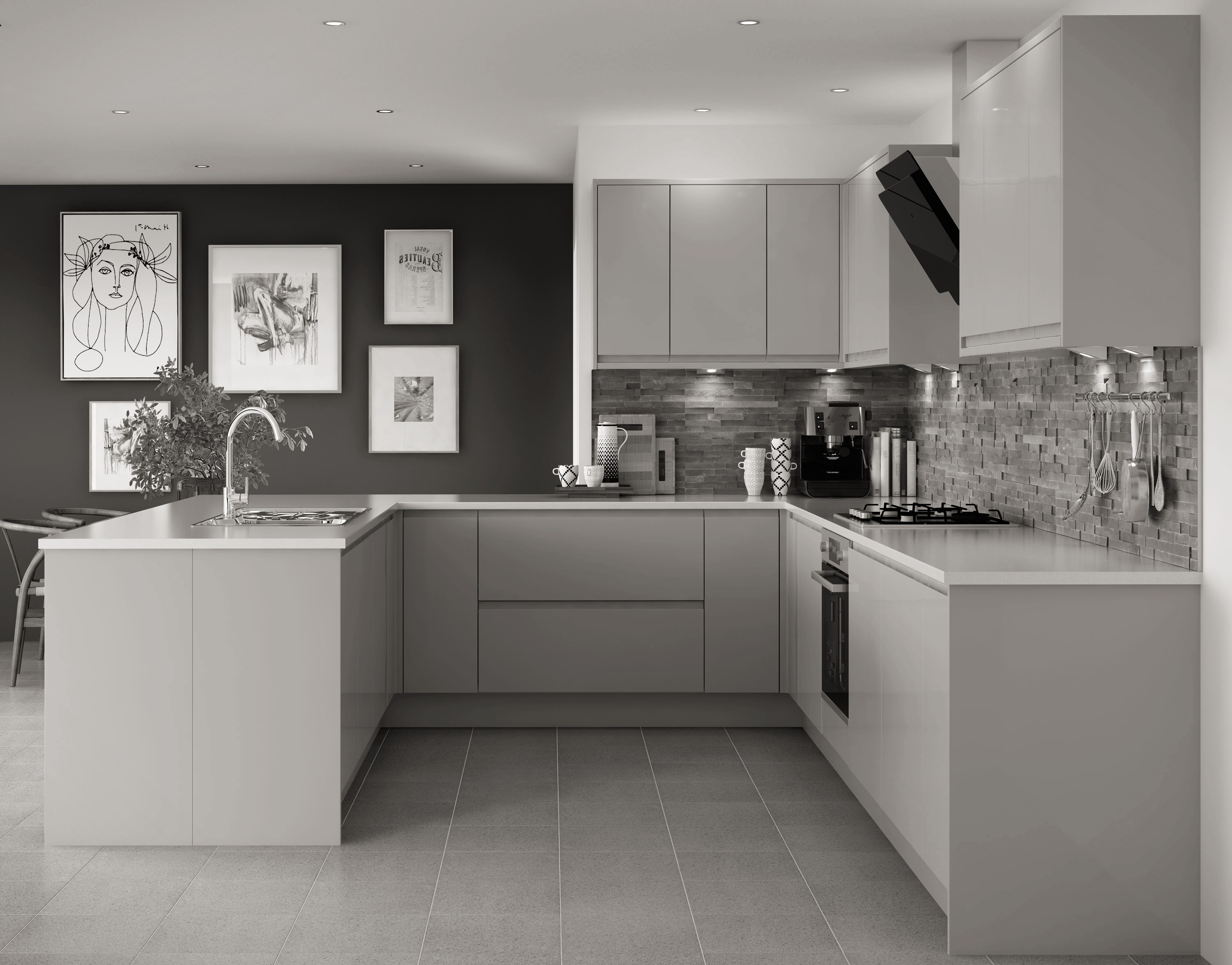 Warm Taupe Kitchen Decor
