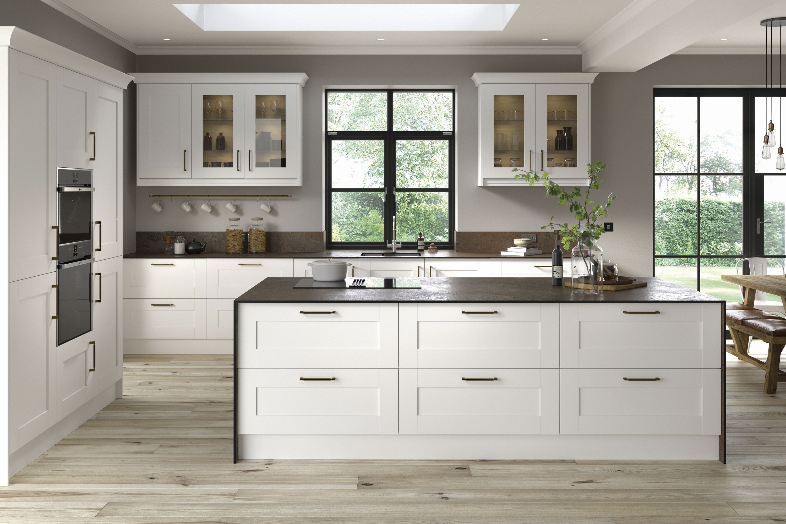 Classic White Kitchen Cabinets