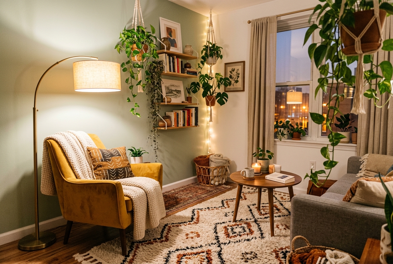 10 Tiny Apartment Essential Pieces for a Vibey, Cozy Look Hero