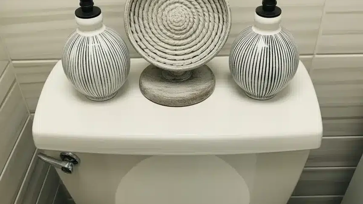 A textured stone or ceramic object as a simple accent
