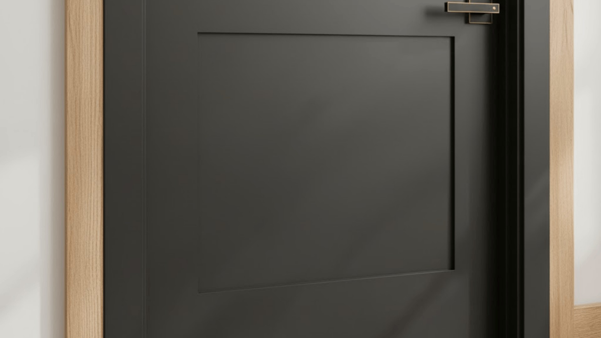 Bold Terracotta Accent Door Trim in Creative Workspace