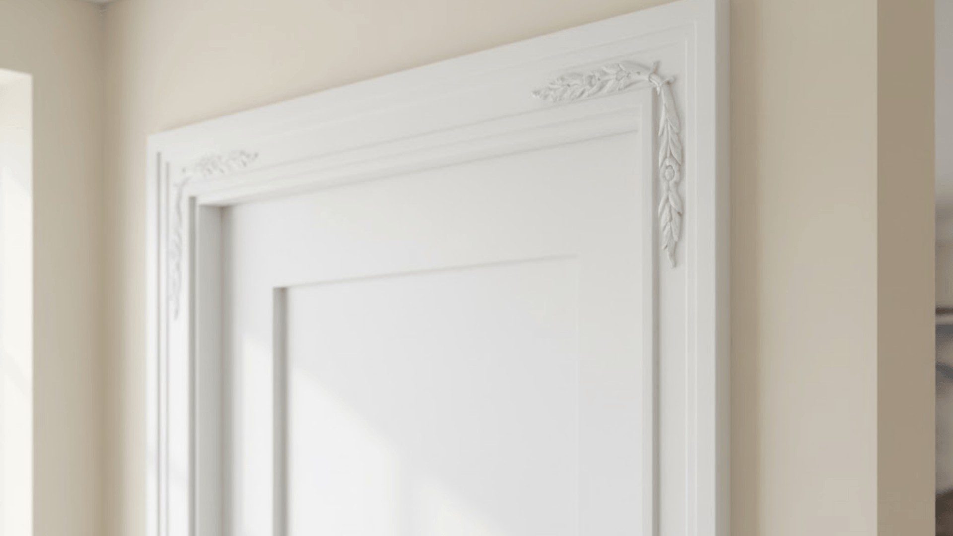 Fluted Door Trim with Vertical Grooves in Modern Dining Room