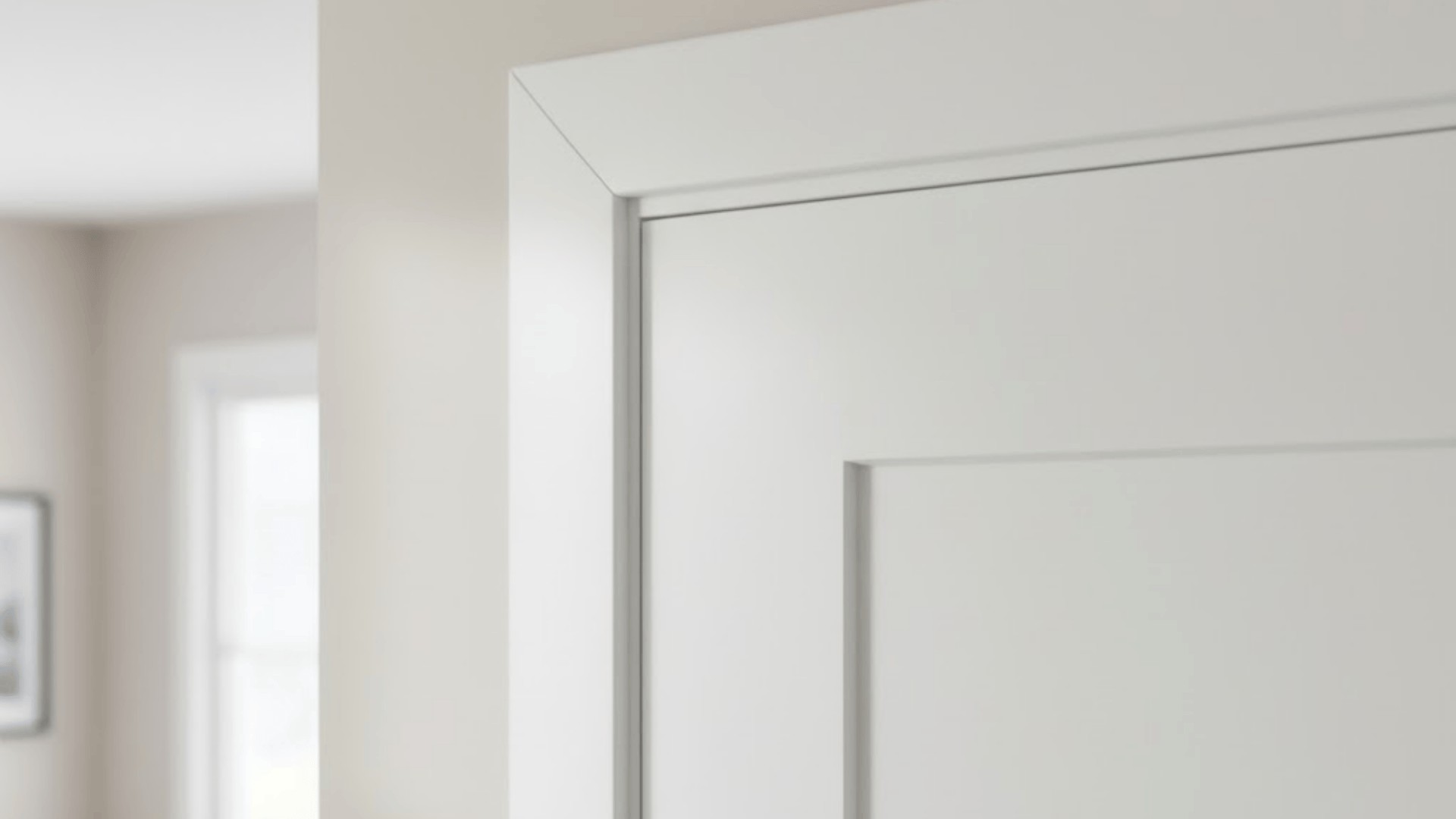 Warm Walnut Stained Door Trim in Modern Dining Area