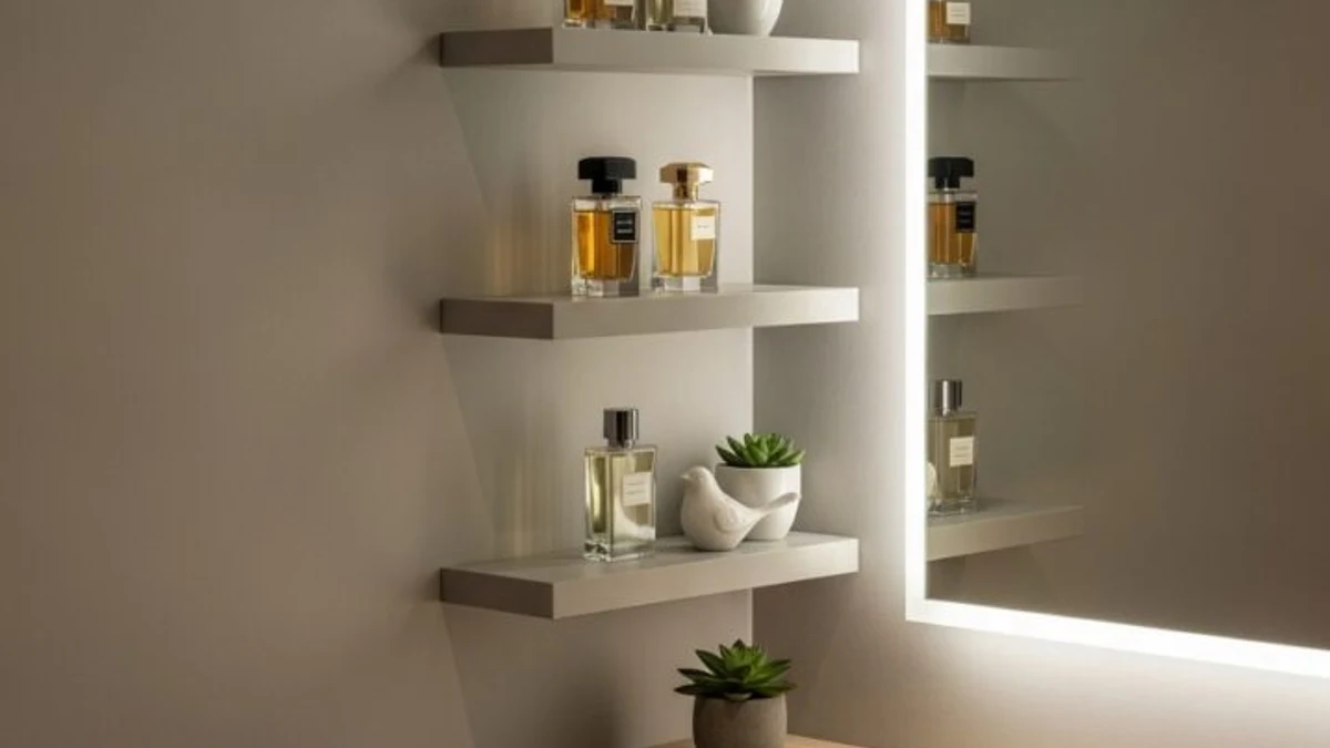 A corner vanity setup for small bedrooms