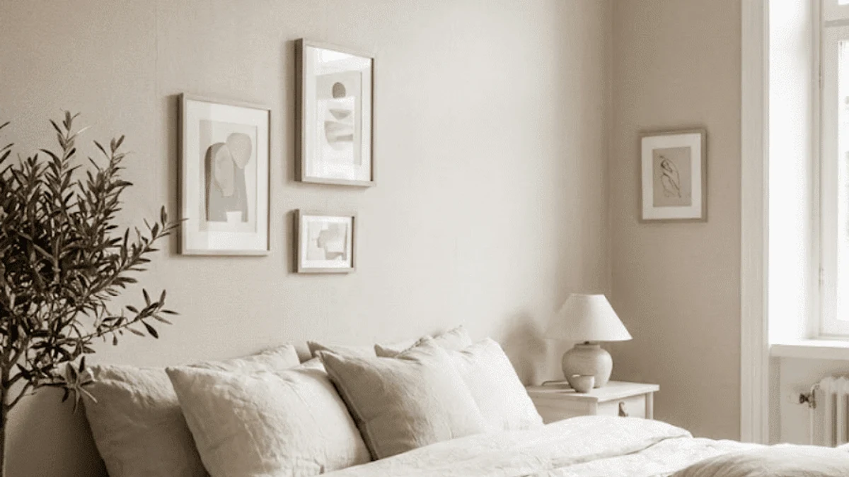A textured, tonal wallpaper for quiet sophistication