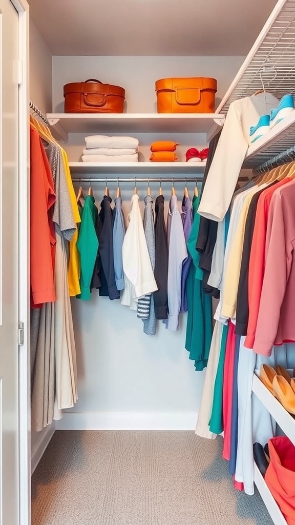 Color-Coordinated Wardrobe Architecture Matching Bedroom Palettes