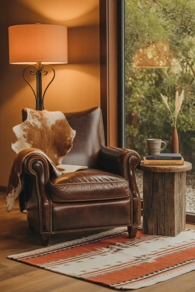 14. Warm, Saddle-Toned Leather Accent Chairs