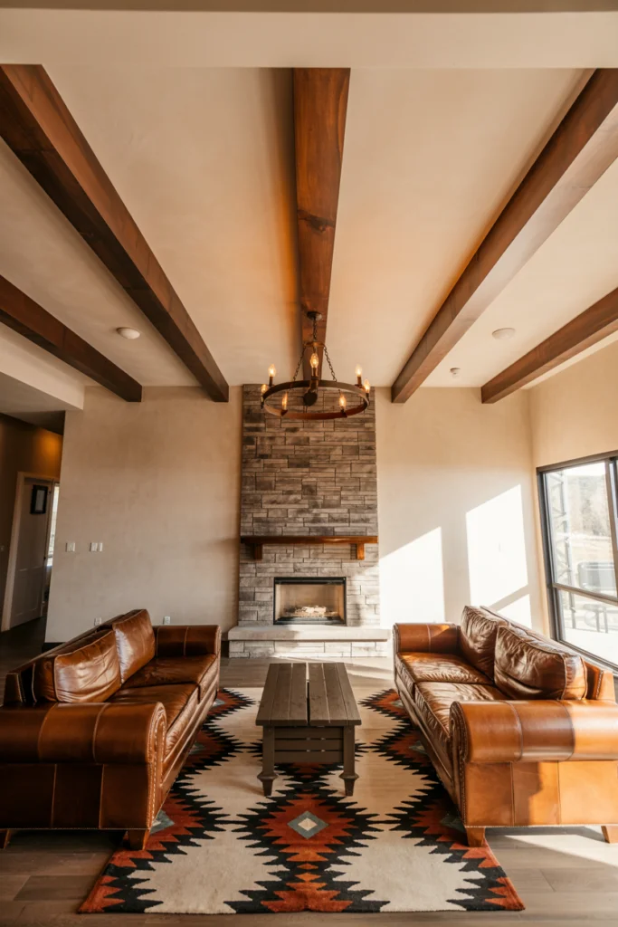 3. Exposed Wood Beams for Architectural Warmth