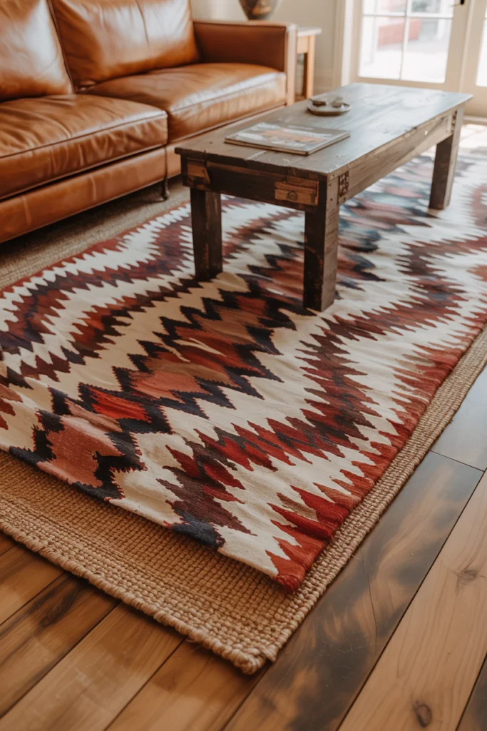 8. Southwestern-Inspired Woven Textiles and Throw Pillows