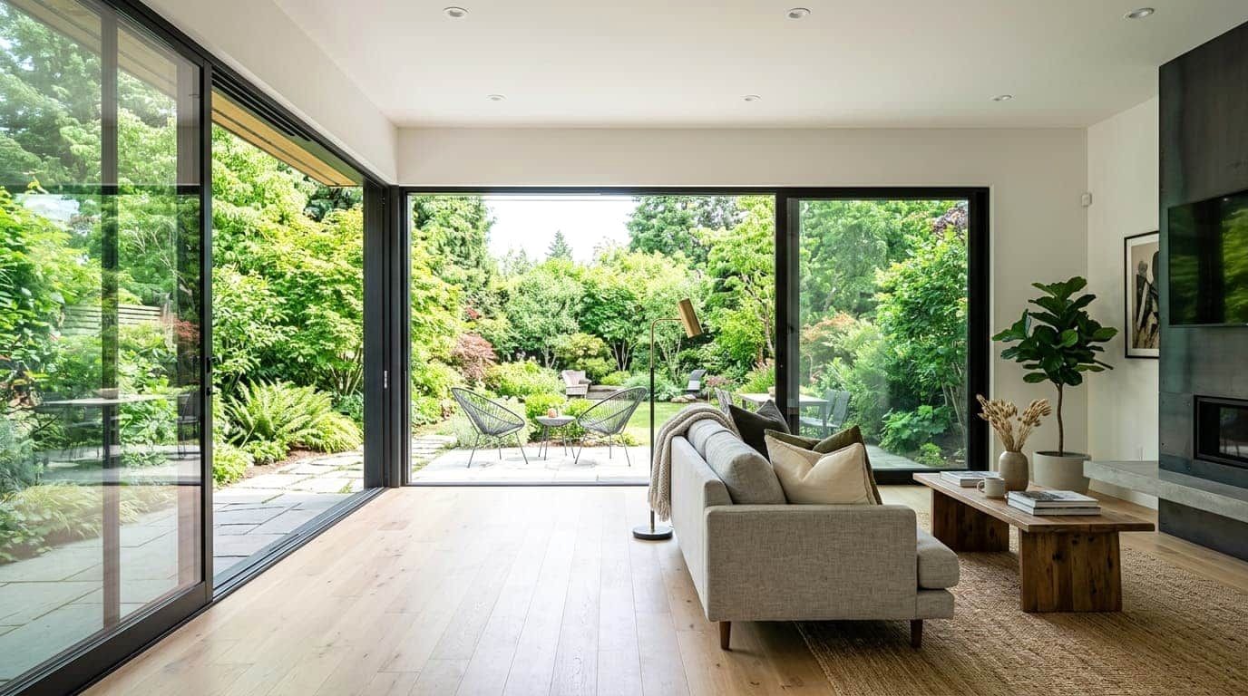 Modern Horizontal Sliding Window in Contemporary Living Room