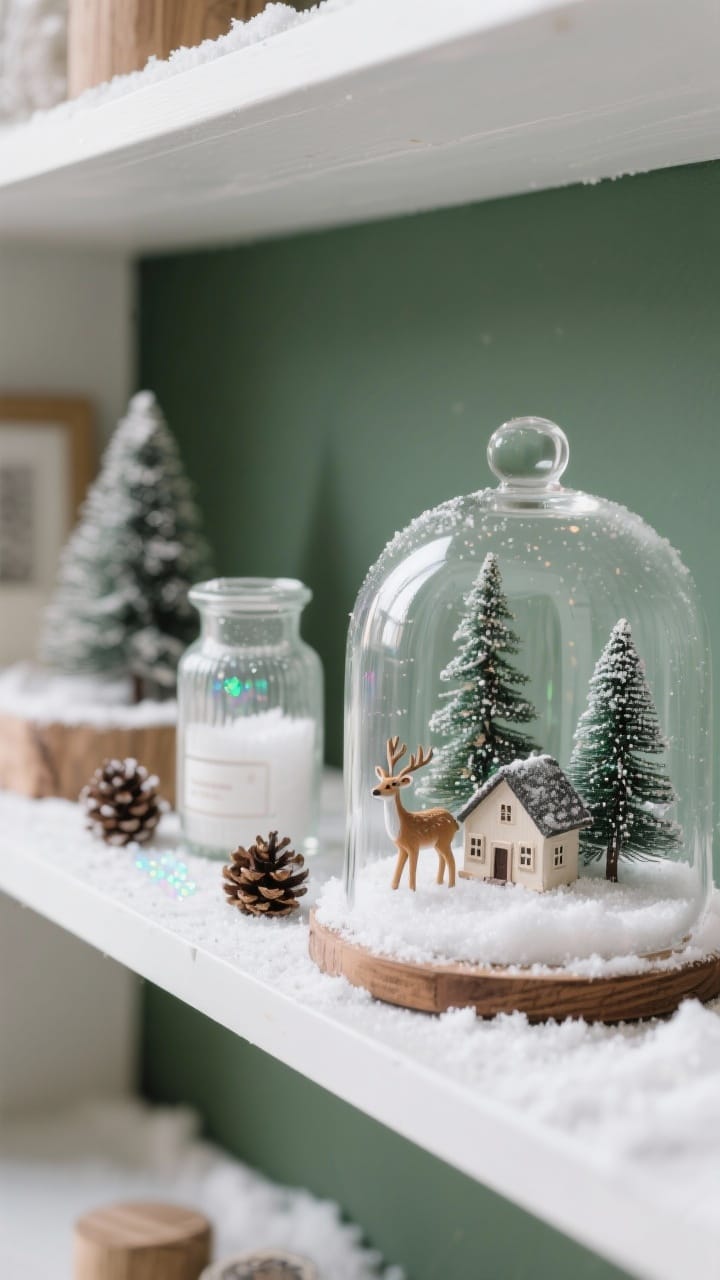 Natural White Birch Logs Standing in a Galvanized Metal Bucket Wrapped in Sparkling Fairy Lights