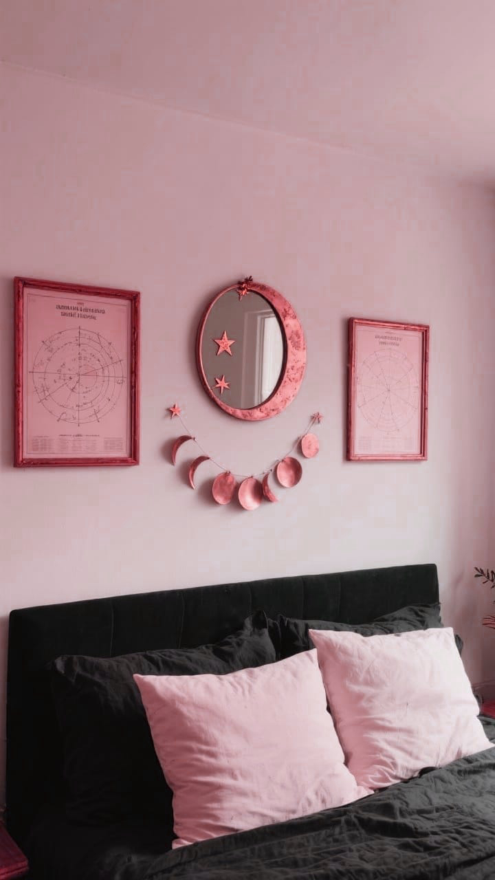 Antique Mirror with Ornate Frame in Bedroom