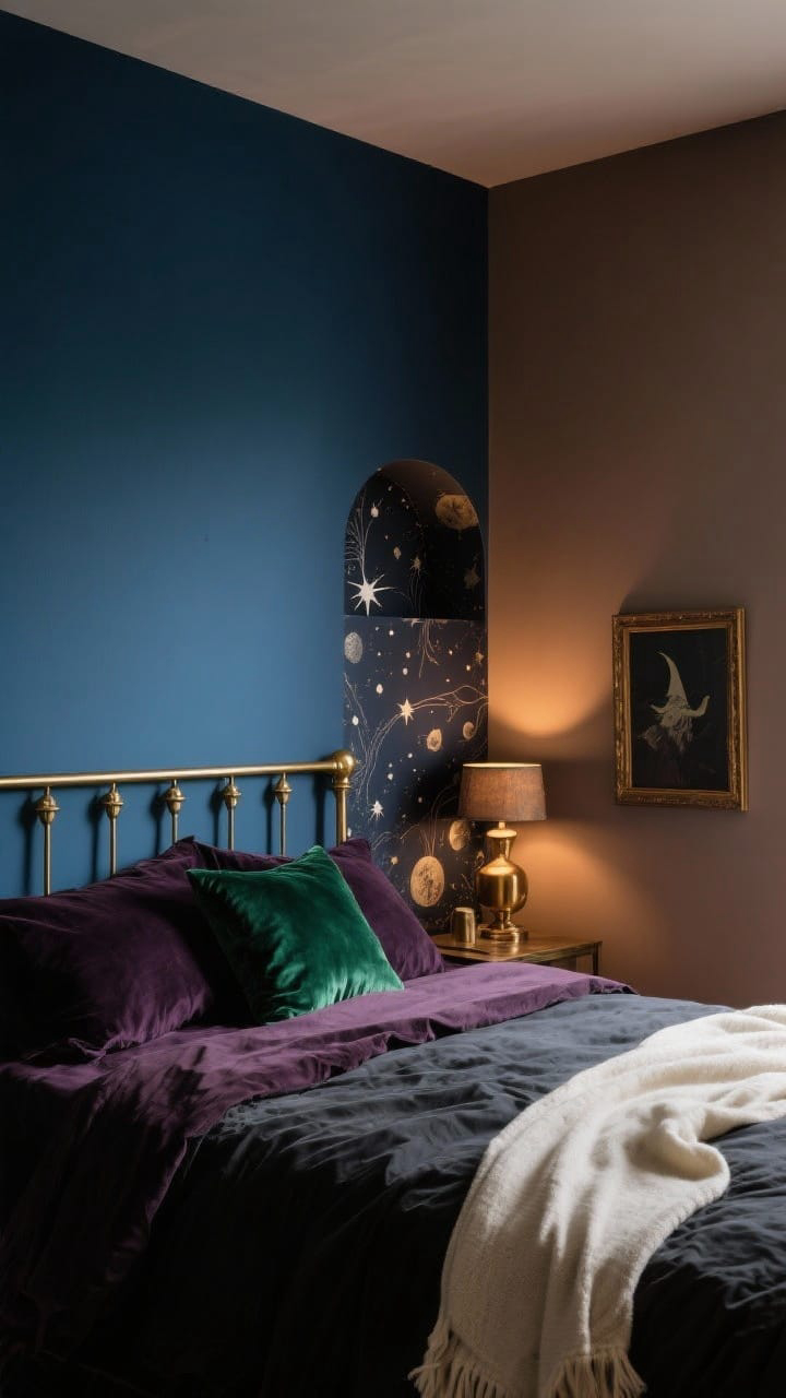 Deep, Moody Wall Colors in Bedroom