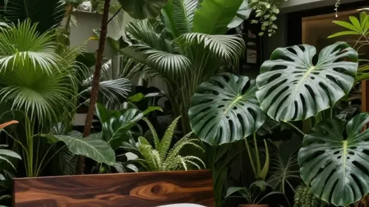 A sculptural, artistic wood frame as a bedroom's centerpiece