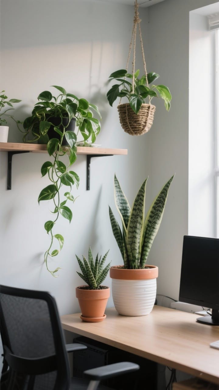 Small Desktop Plant in Office