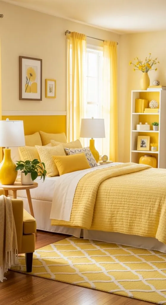 Mustard Yellow as an Accent Color Against Neutral Walls
