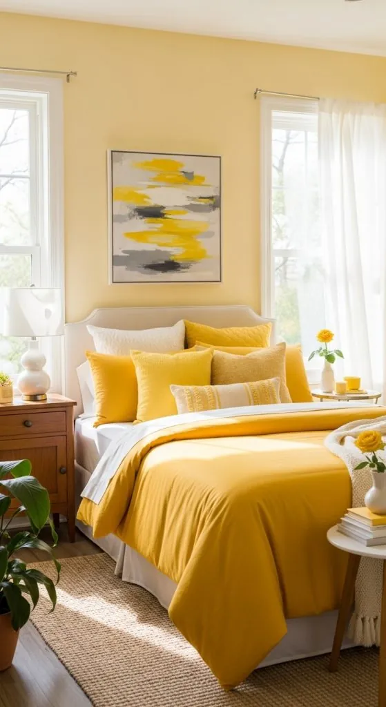Yellow Paired with Warm Gray for a Balanced, Modern Palette