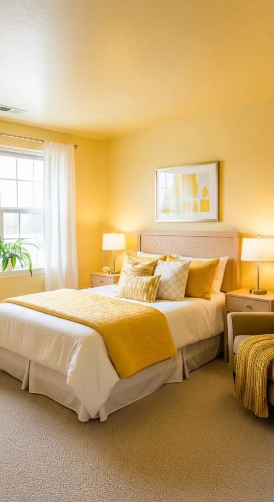 Warm Gold-Yellow Accents Against a Cream Base
