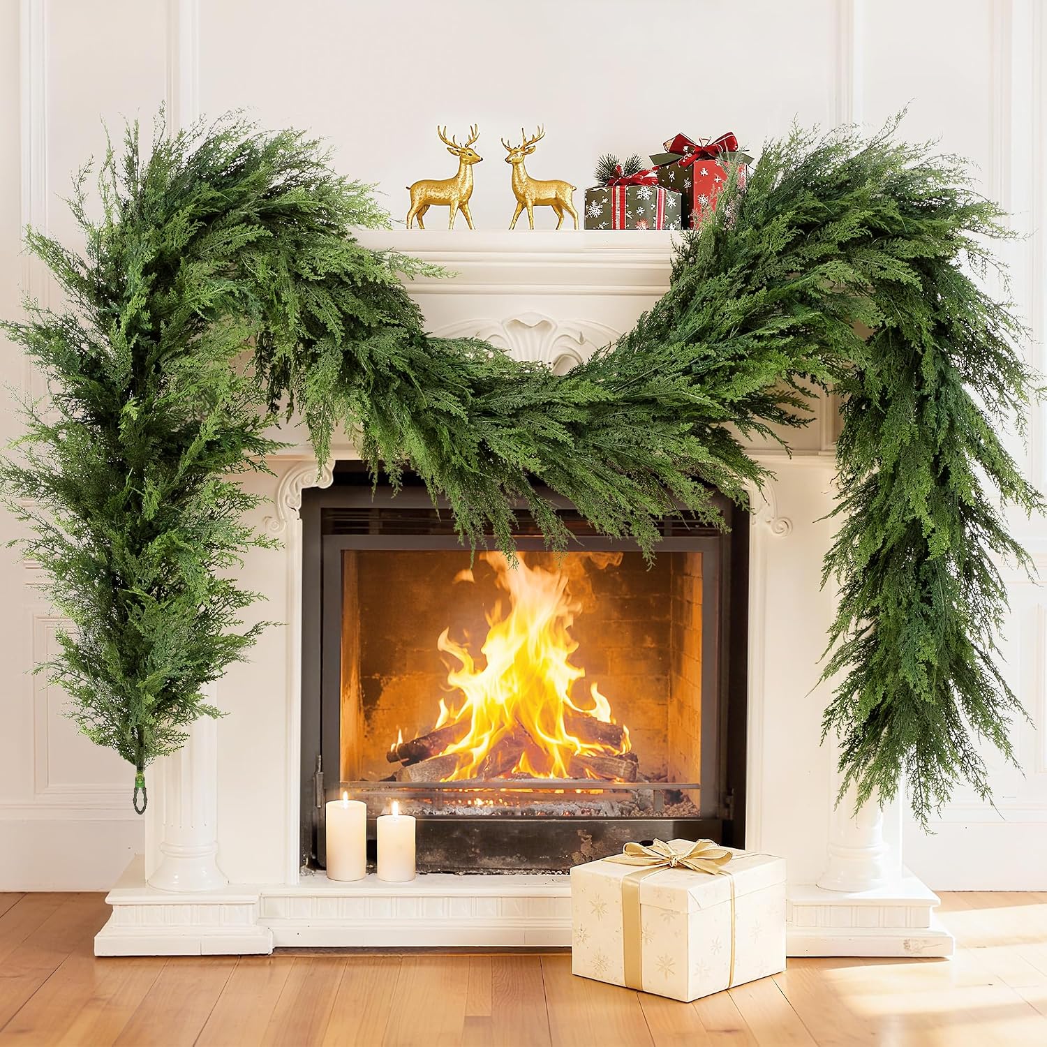 Norfolk Pine Garland for a Soft, Natural Look