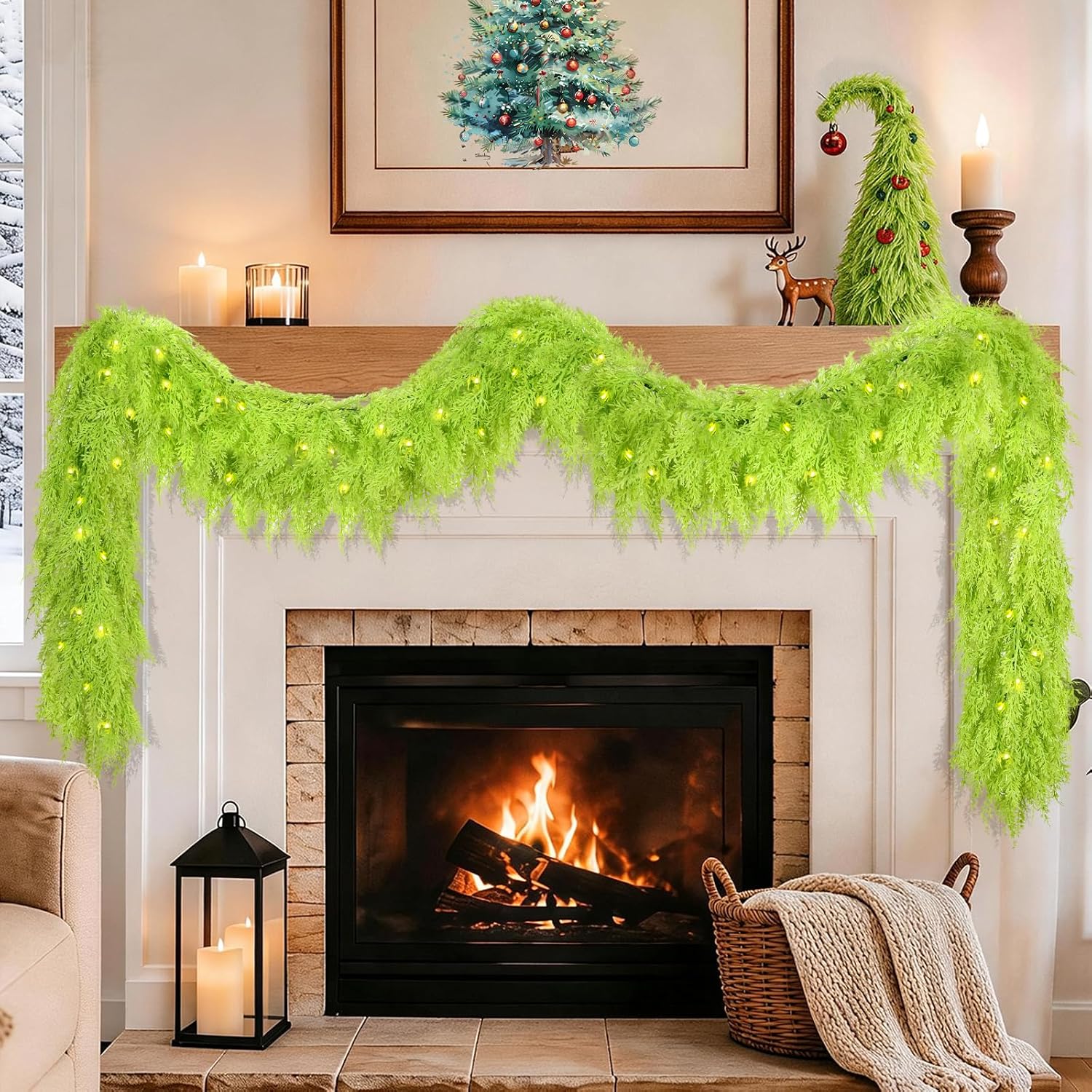 Premium-Looking Cedar Garland for a Layered Designer Display