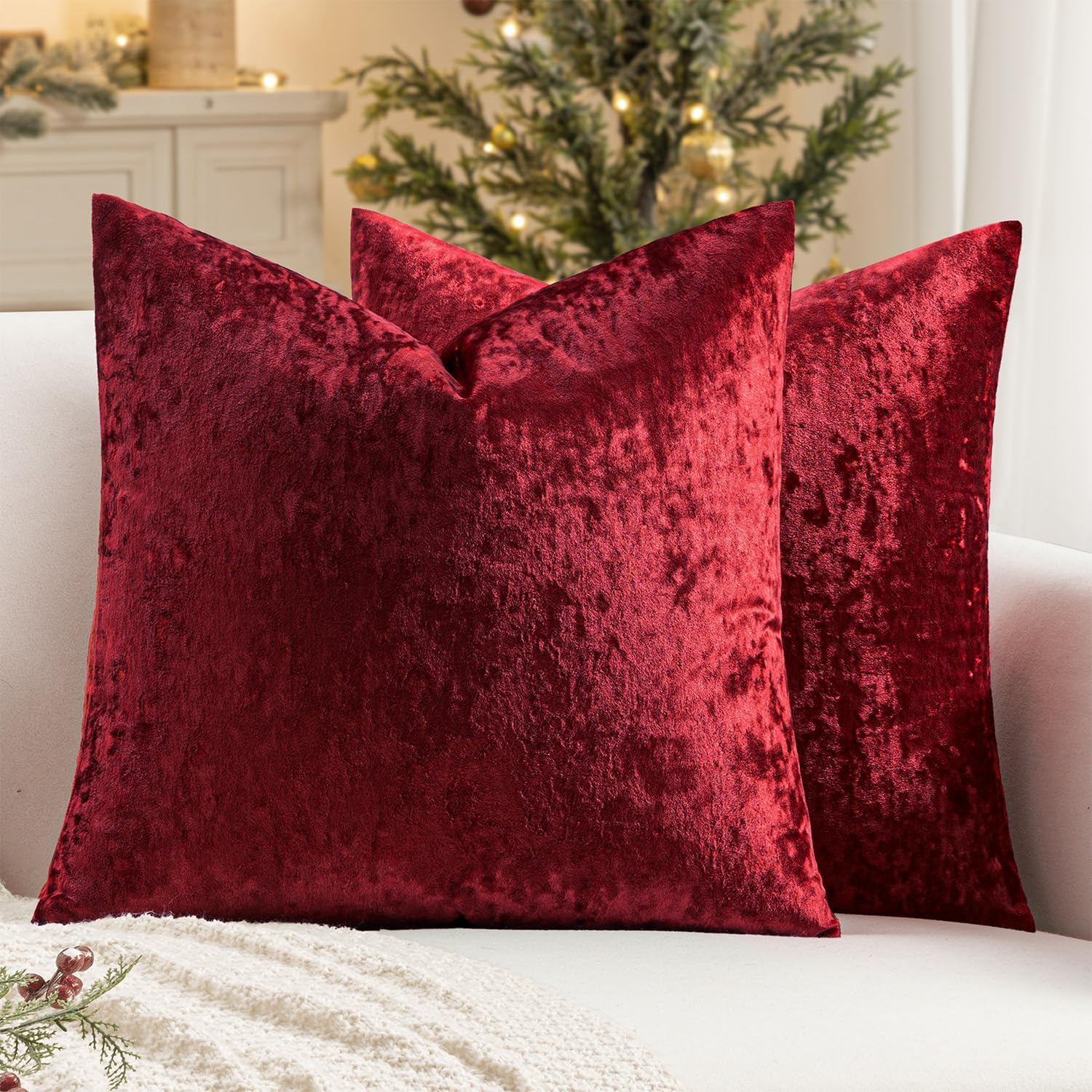 Velvet Throw Pillow Covers in Jewel Tones