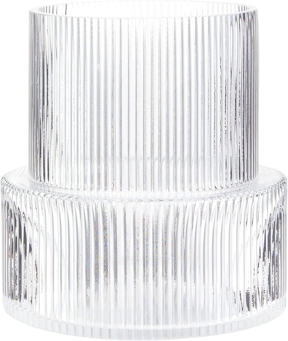A Fluted Glass Decorative Vase