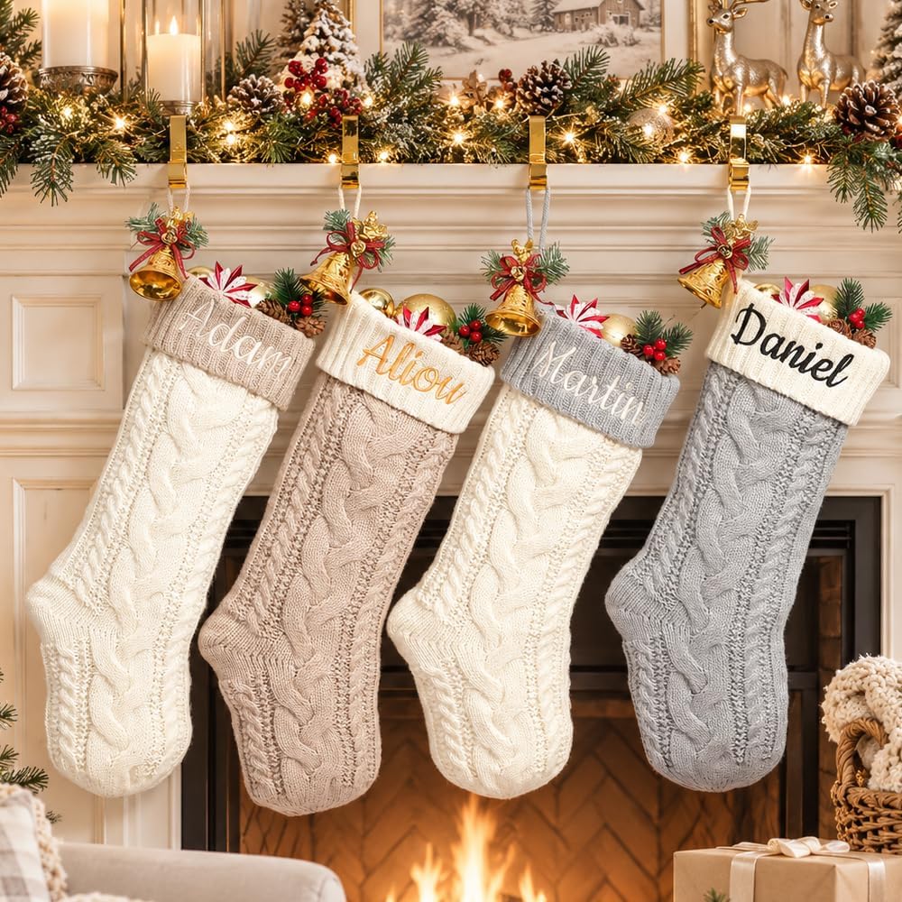 Create a Moody Look With Aubergine Christmas Stockings