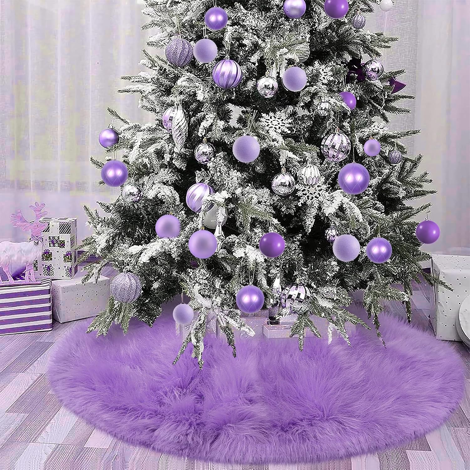 Add a Purple Christmas Tree Skirt