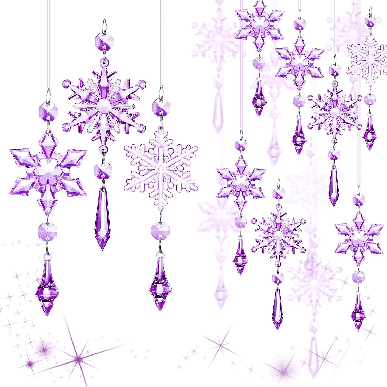 Introduce Purple Glass Ornaments in Decorative Bowls