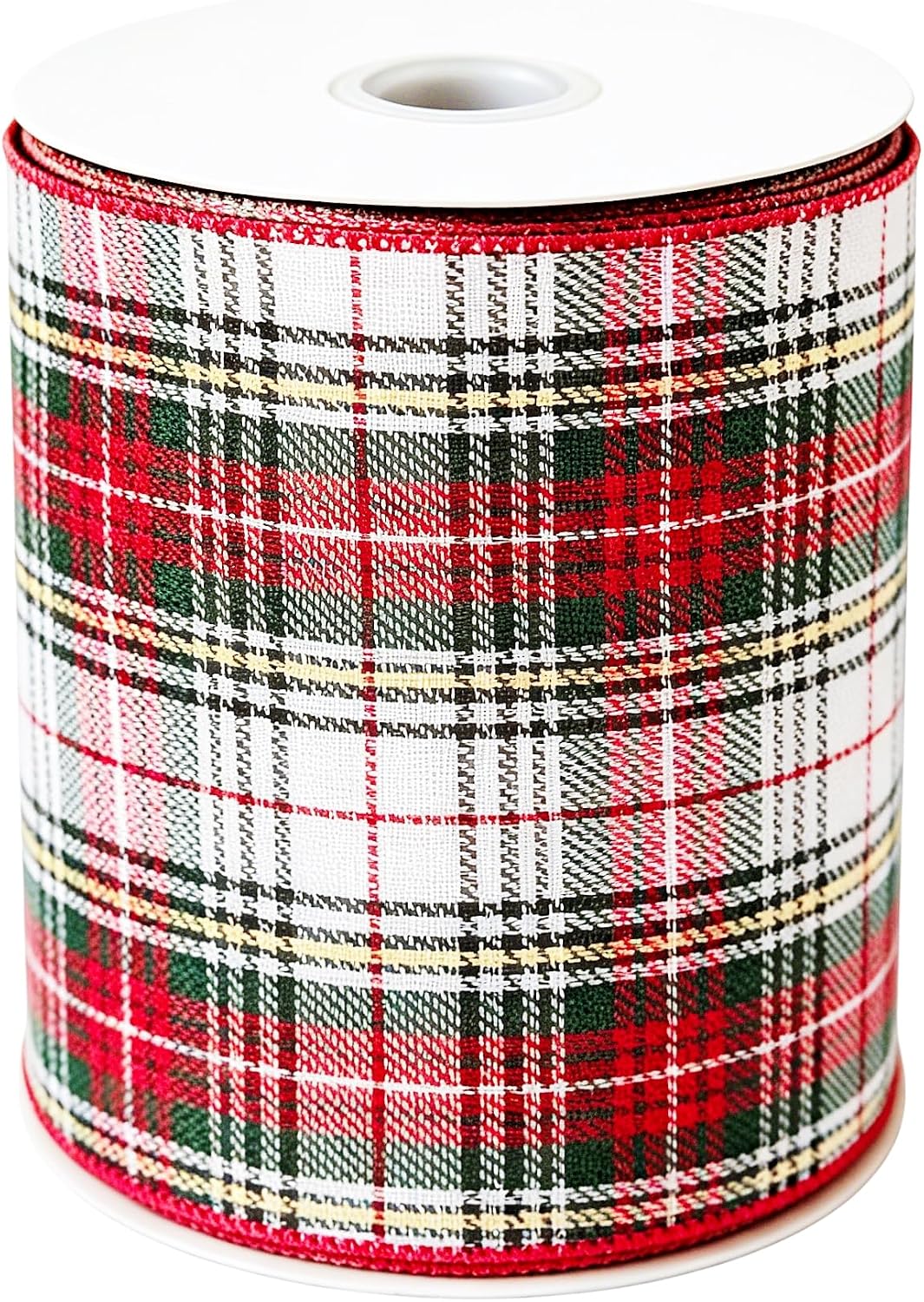 Classic Red and Green Tartan Christmas Ribbon