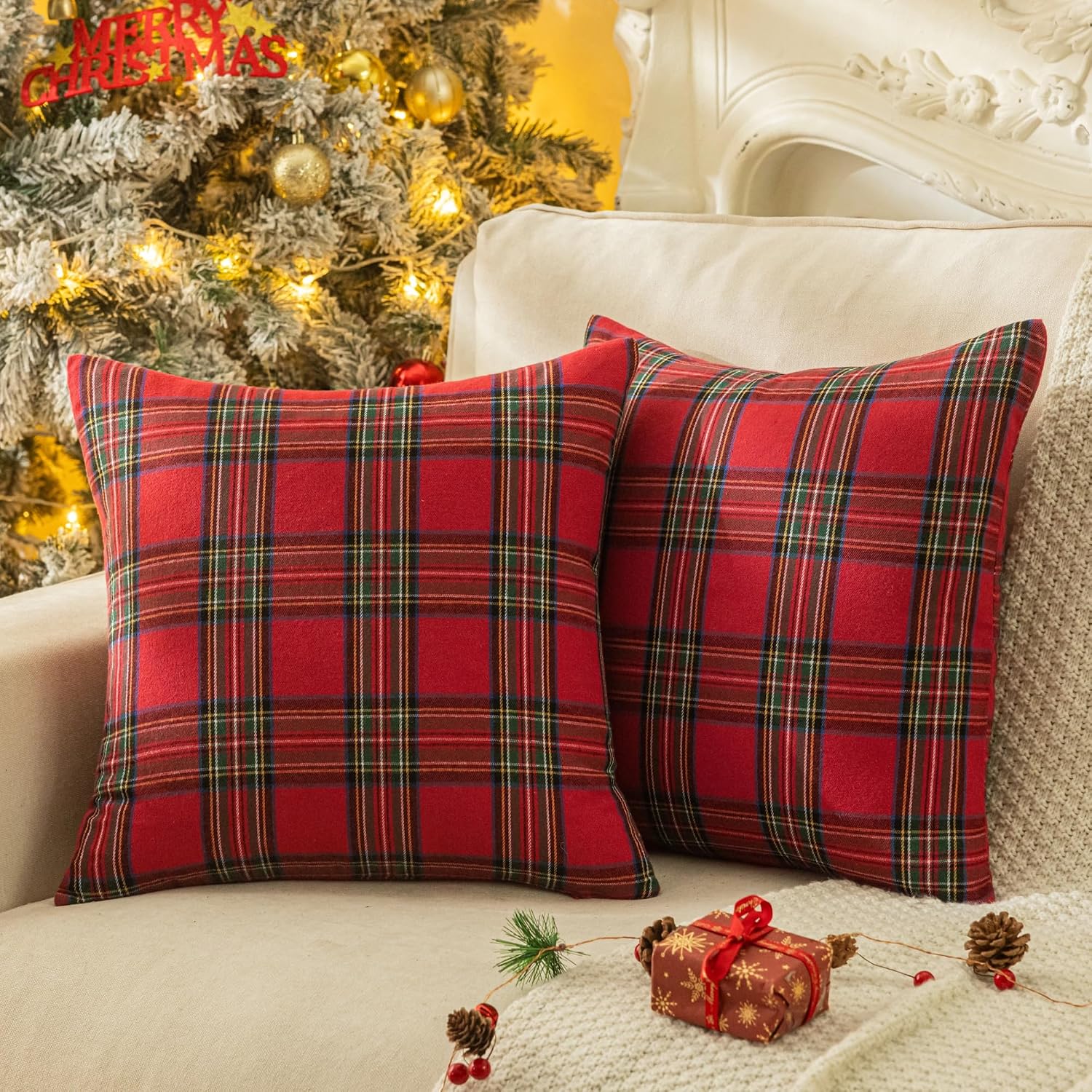 Classic Tartan Plaid Throw Pillow Covers