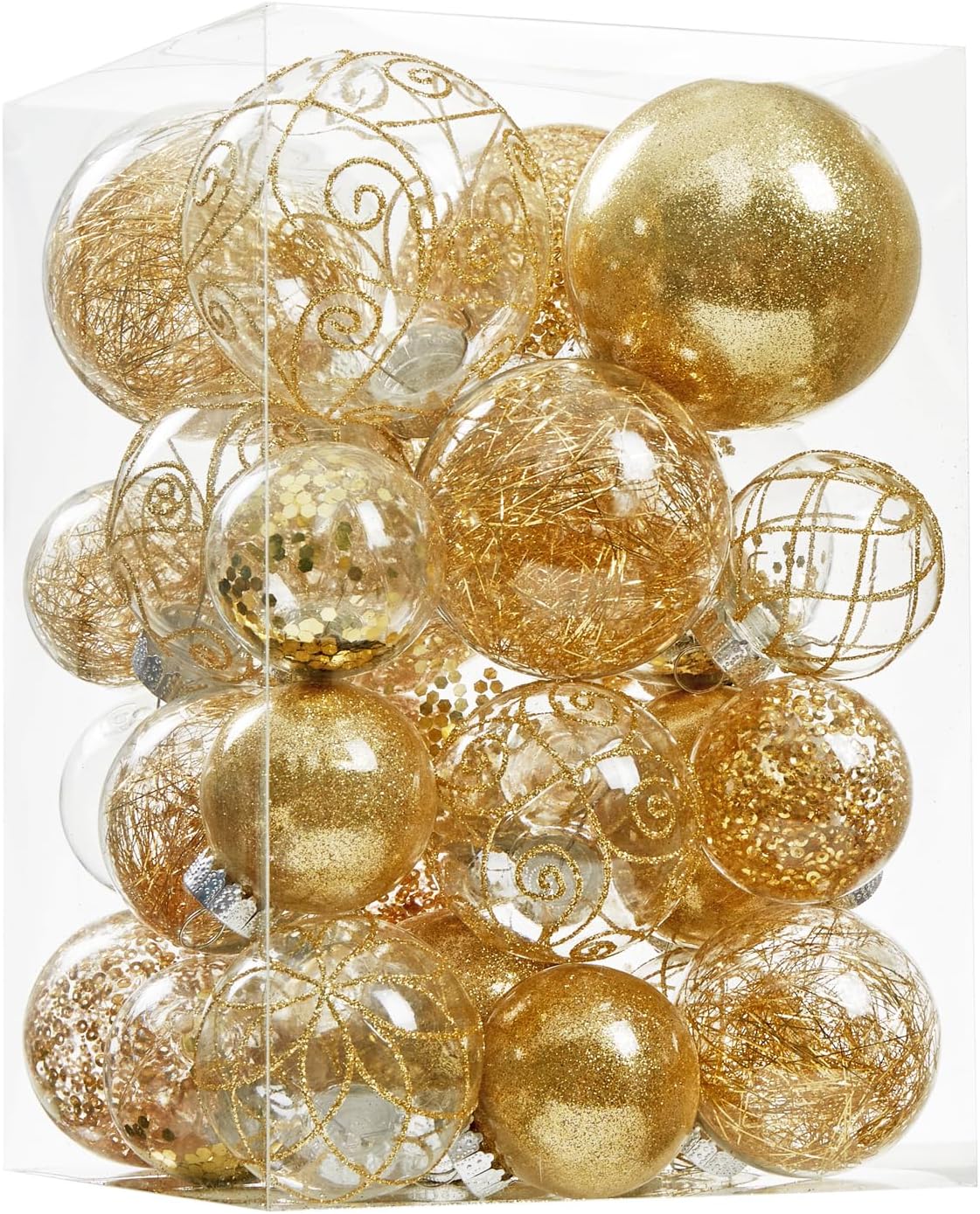 Vintage-Style Gold and Brass Christmas Ornaments