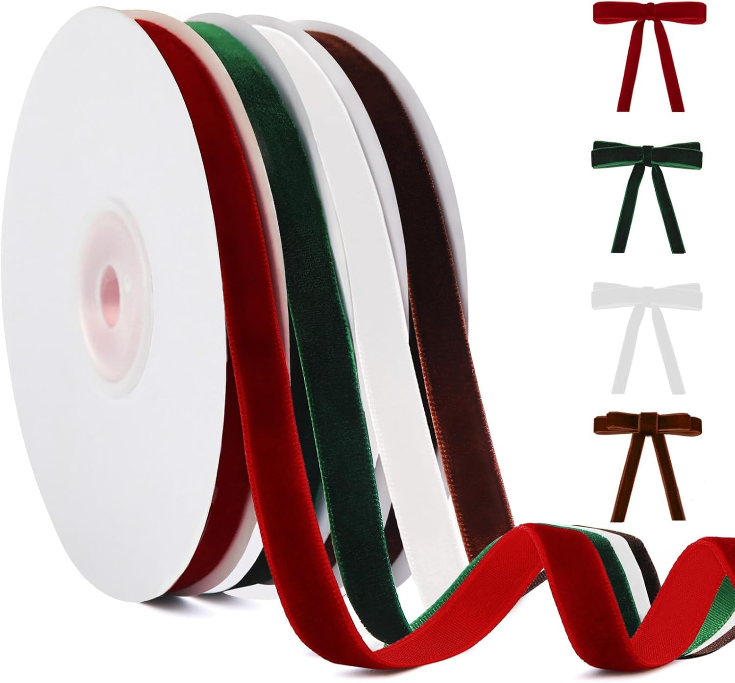 Traditional Plaid Wrapping Paper and Velvet Ribbon Set