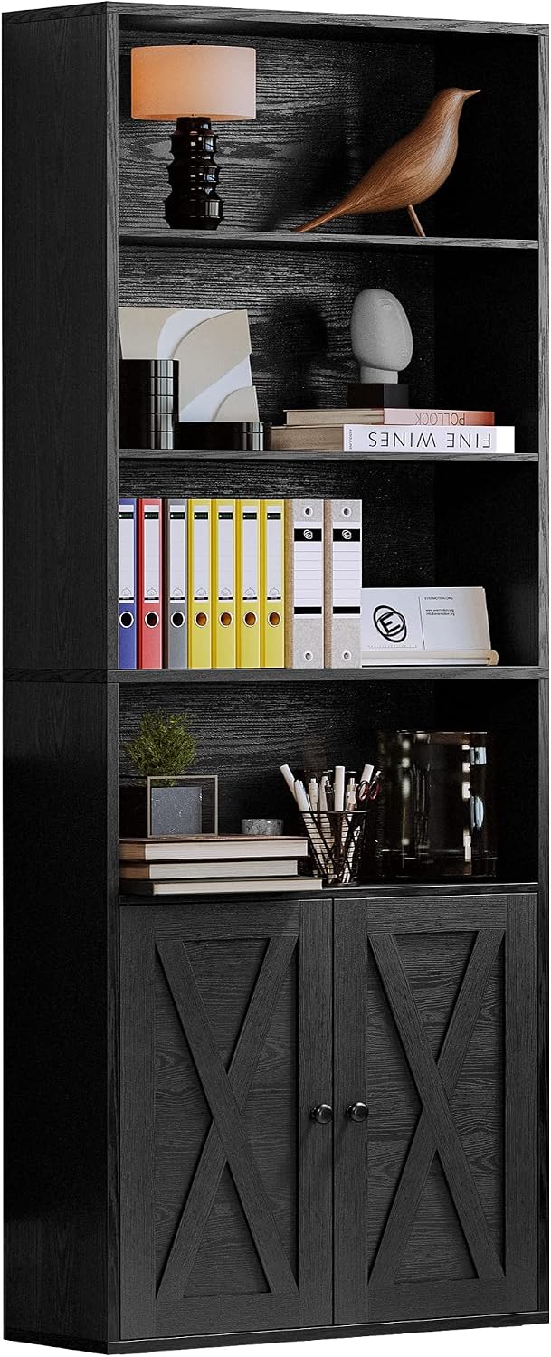 IRONCK Industrial Floor-Standing Bookshelf with Double Doors