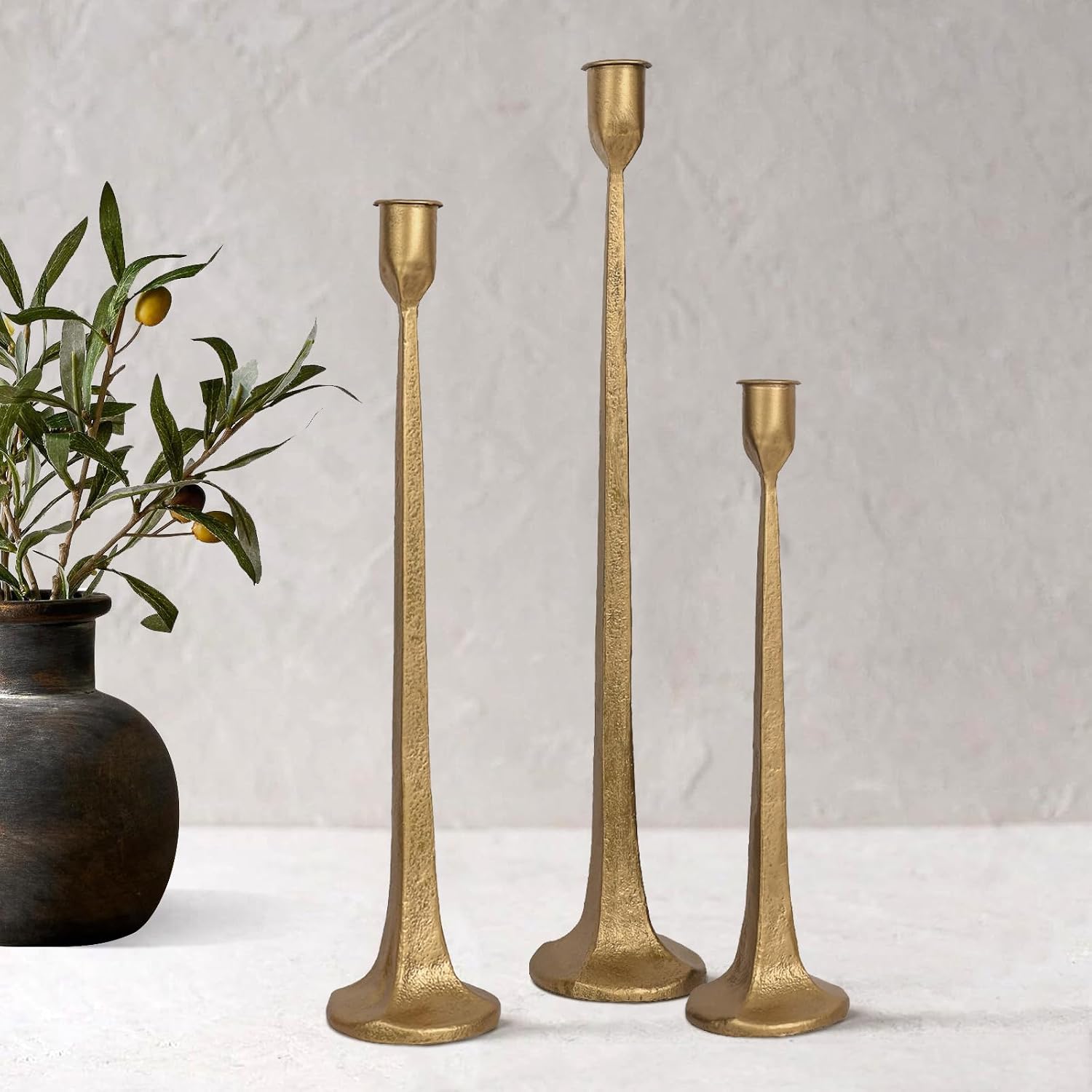 Antique-Style Brass Candlesticks